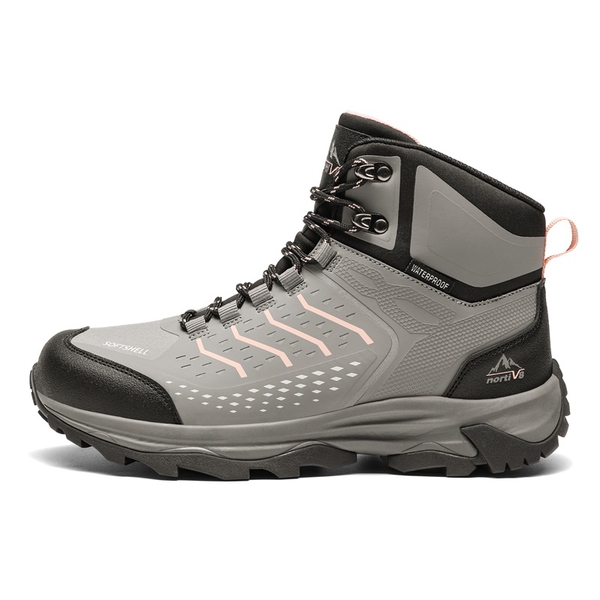 Women's Waterproof Winter Hiking Boots - LIGHT GREY-PINK - 2